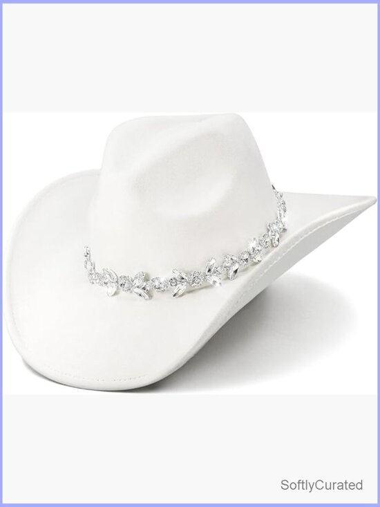 Cowboy Hat Felt Western Teardrop Adjustable Unisex Wide Brim main image 4